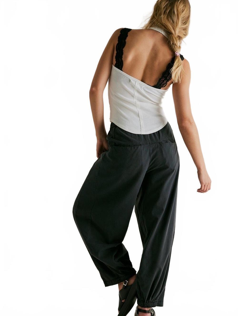 Free People To the Sky Parachute Pants Lagenlook Boho Wide Leg Balloon Large - Picture 3 of 7
